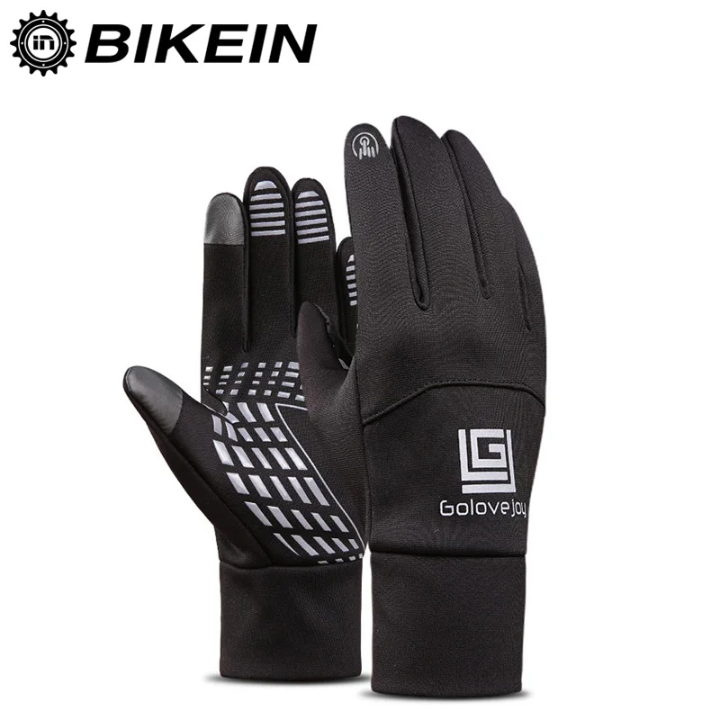 BIKEIN велосипедные спортивные Windstopper с сенсорным экраном перчатки зимние гоночные