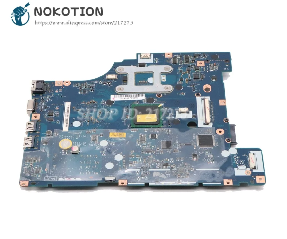 NOKOTION For Lenovo G460 G460E Laptop Motherboard GM45 DDR3 Free CPU 14 inch PAW10 LA-7011P MAIN BOARD | Компьютеры и офис