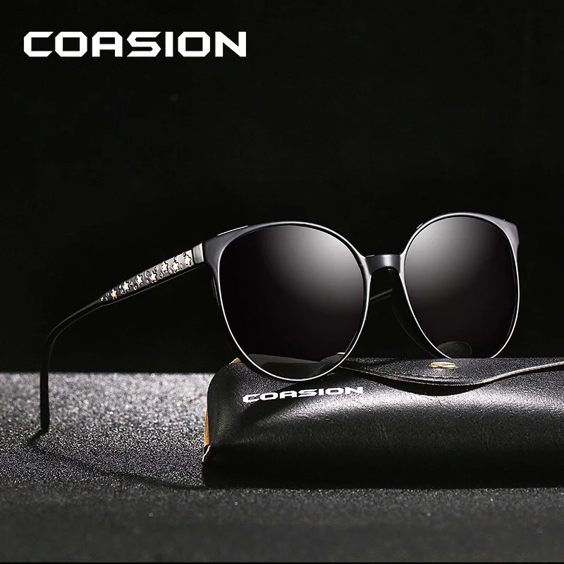 Женские солнцезащитные очки COASION брендовые дизайнерские круглые