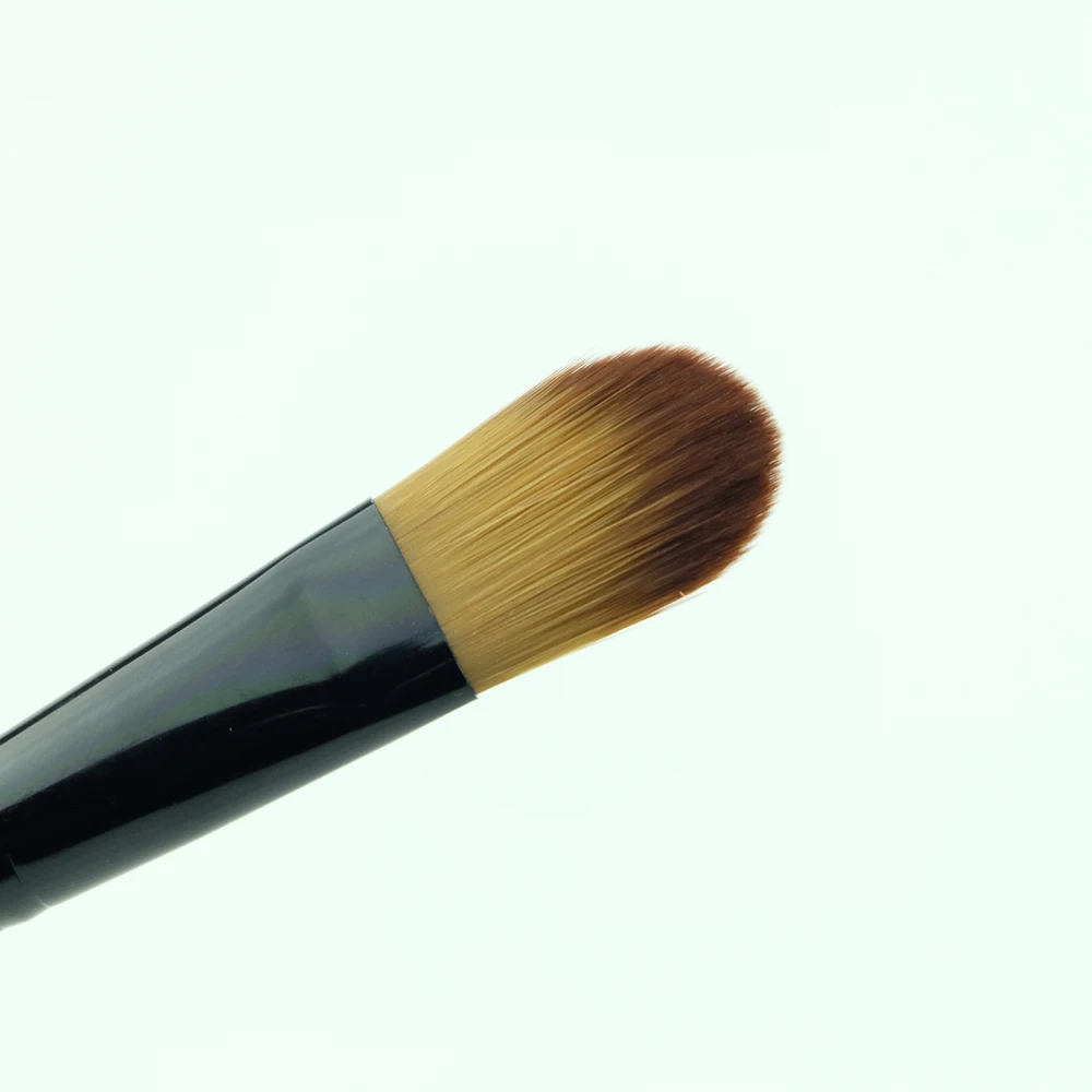 Черные кисти для макияжа 1 шт. кисть нанесения пудры крема с деревянной ручкой