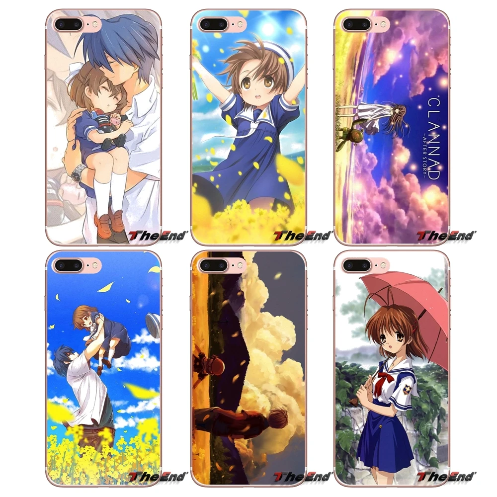 Часы Clannad After Story Online мягкий чехол для iPhone X 4 4S 5 5S 5C SE 6 6S 7 8 Plus Samsung Galaxy J1 J3 J5 J7 A3 A5 2016