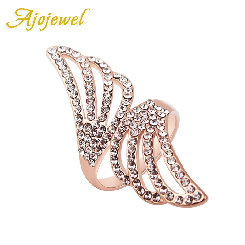 Женское кольцо с микро кристаллом цвета розового золота|rings for women wedding|fashion rings