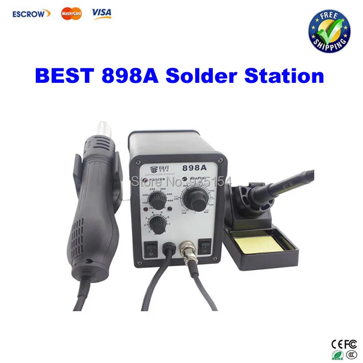 

BEST 898A 2 in 1 Leadfree Hot Air Gun Solder Iron Soldering Desoldering Station