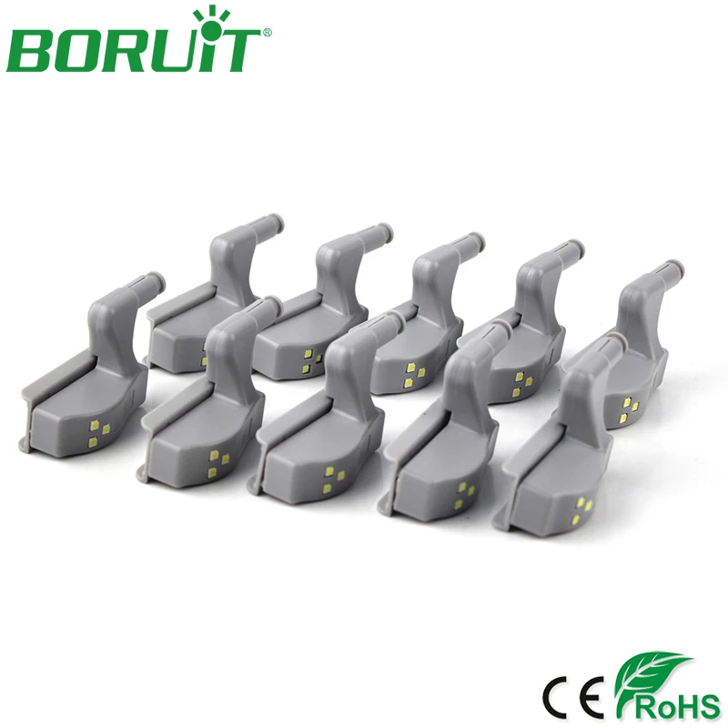 BORUiT 10 шт. светодиодный светильник для шкафа s кухни спальни внутренняя шарнирная