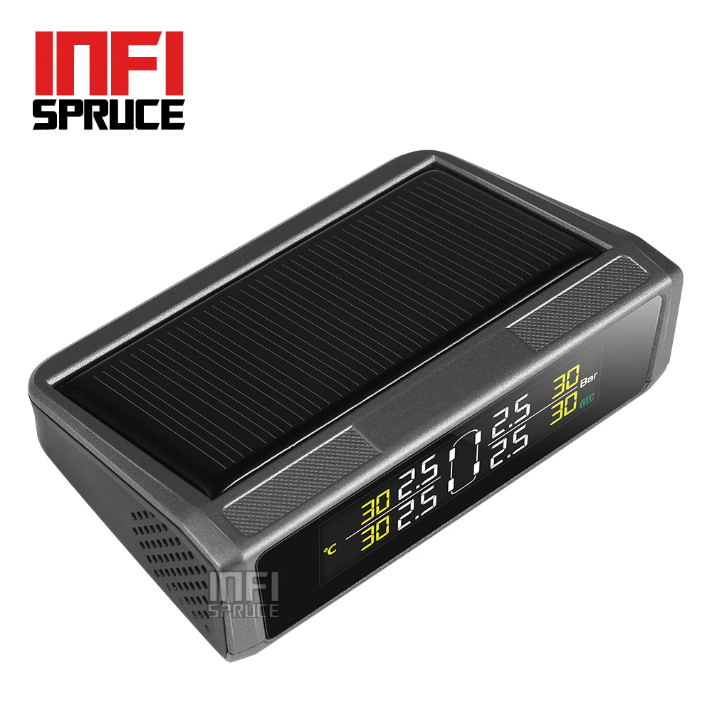 Infispruce умный автомобиль TPMS шин давление мониторинга системы Солнечный мощность