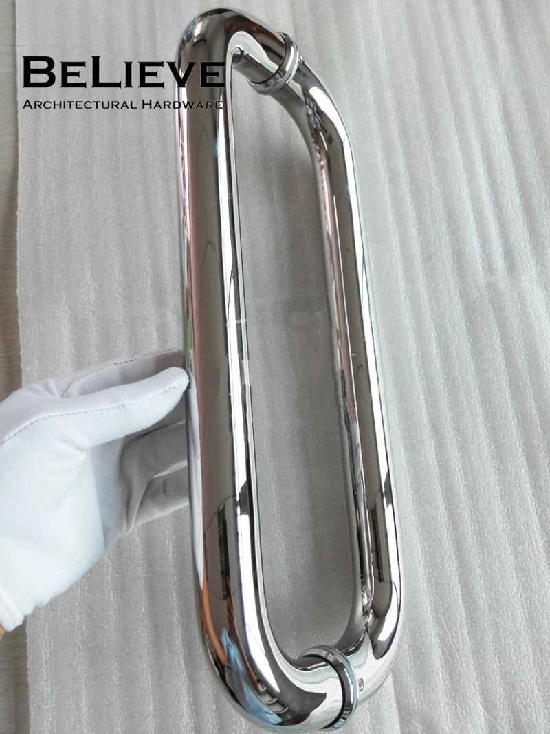 Входная дверная ручка изготовлена из полированной нержавеющей стали 304 для