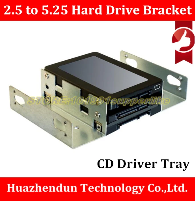 

High Quality 2.5 inch to 5.25 inch Hard Drive Bracket CD Driver Tray Hard Drive Tray Desktop Notebook SSD Conversion