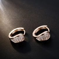 fym high quality gold colors bijoux jewelry hoop earrings crystal cubic zirconia earrings clear earring for women party