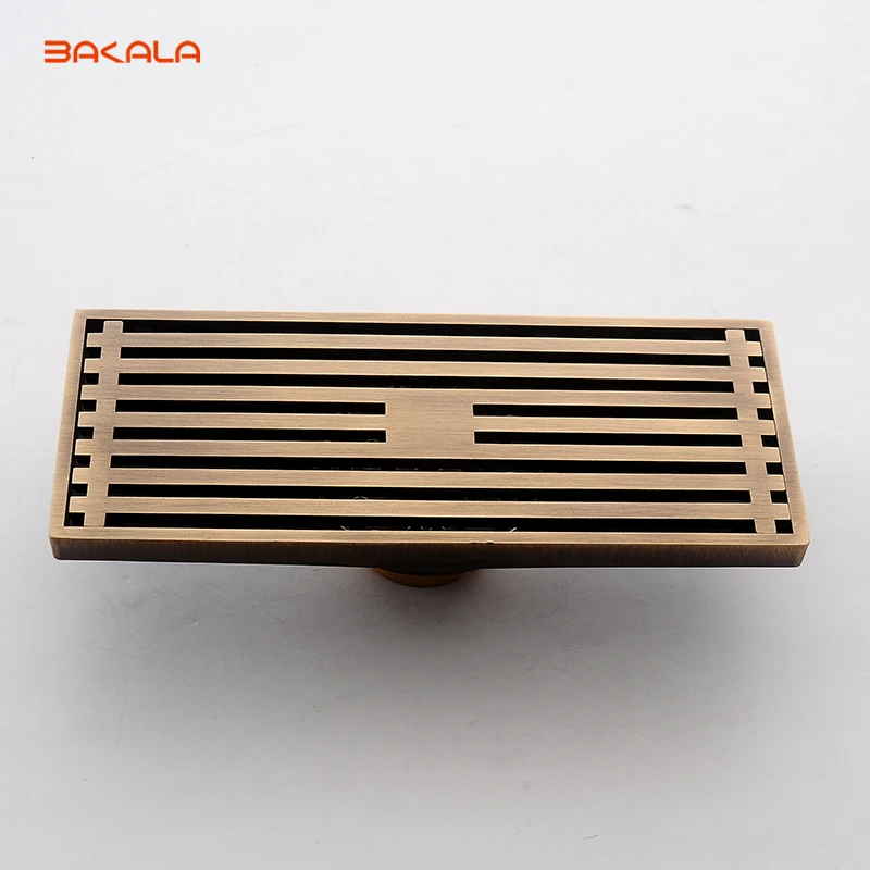 Линейный слив для ванной комнаты BAKALA 10*20 см в европейском стиле из античной