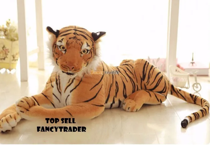Fancytrader имитация Реалистичного плюша гигантский Тигр 130 см 51 дюйм белый коричневый