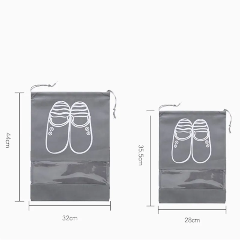 1pcs Drawstring Shoes Storage Bag Travel Storage Organizer Portable Package Bags Waterproof Wardrobe Home Non-Woven Pouch