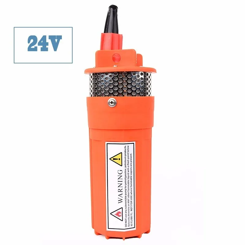 Orange 24V Солнечная энергия водяной насос Dc12v/24 В 360lph 70 м лифт, погружной открытый сад глубокая скважина Автомойка Трюмный Очистка - Напряжение: Orange 24V