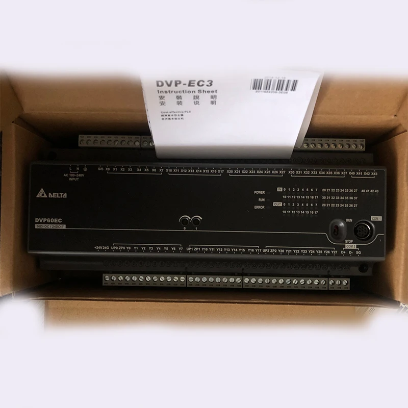 Программируемый контроллер DVP60EC00T3 EC3 серия Стандартный PLC DI 36 DO 24 транзистор RS-232/RS-485 drop termina 100-240VAC