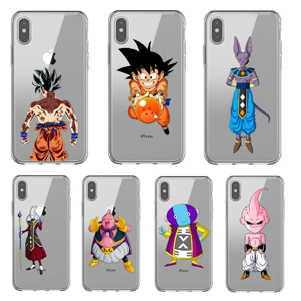 Роскошный чехол футляр для телефона из мягкого ТПУ с рисунком Dragon Ball Z Super DBZ Goku iPhone