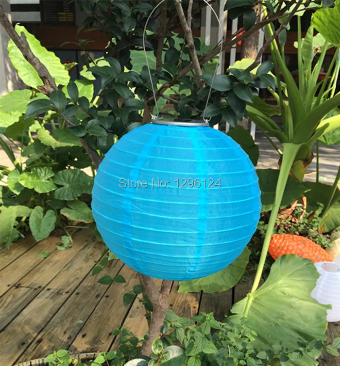 2pcs/ lot Circular LED solar energy lantern light control Solar Garden Lantern -BLUE | Лампы и освещение