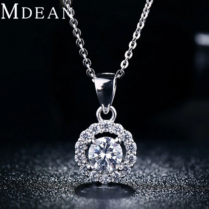 Mdean Женские Ювелирные наборы AAA циркон ювелирные изделия белые золотые