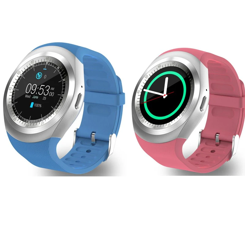 Bluetooth умные часы Y1 Смарт с поддержкой Reloj Relogios 2G GSM SIM приложение синхронизация Mp3