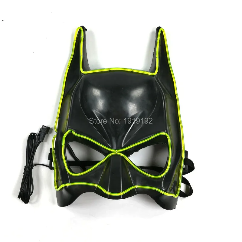 Звуковая активация светящиеся EL провода маски Хэллоуин СВЕТОДИОДНЫЙ маска