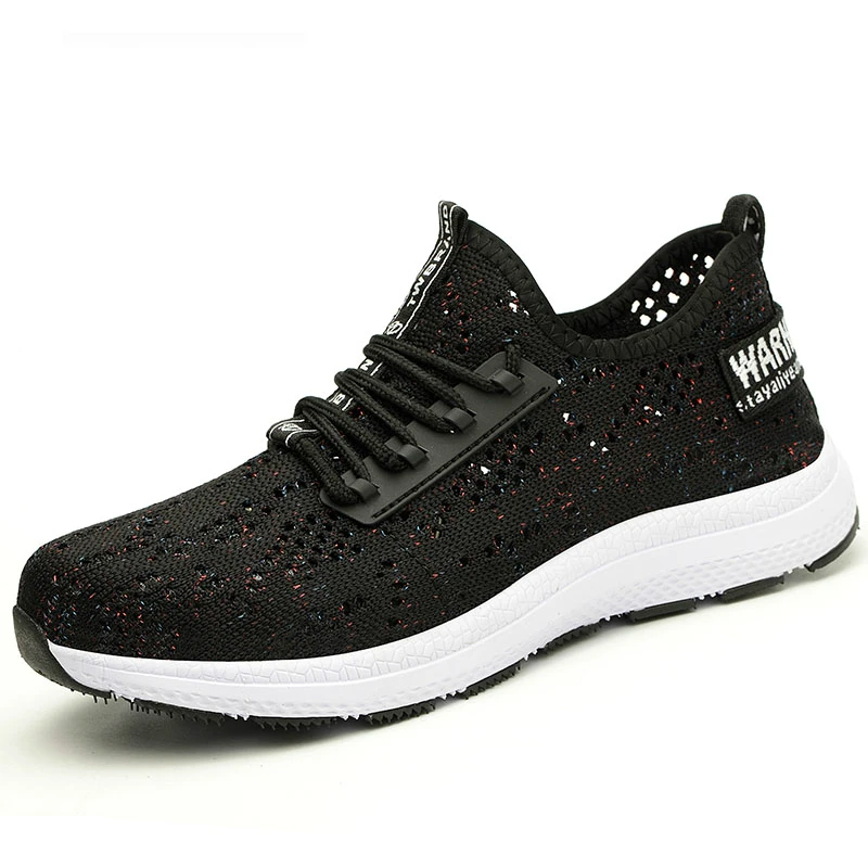 Мужские модные ботинки большого размера со стальным носком летняя дышащая