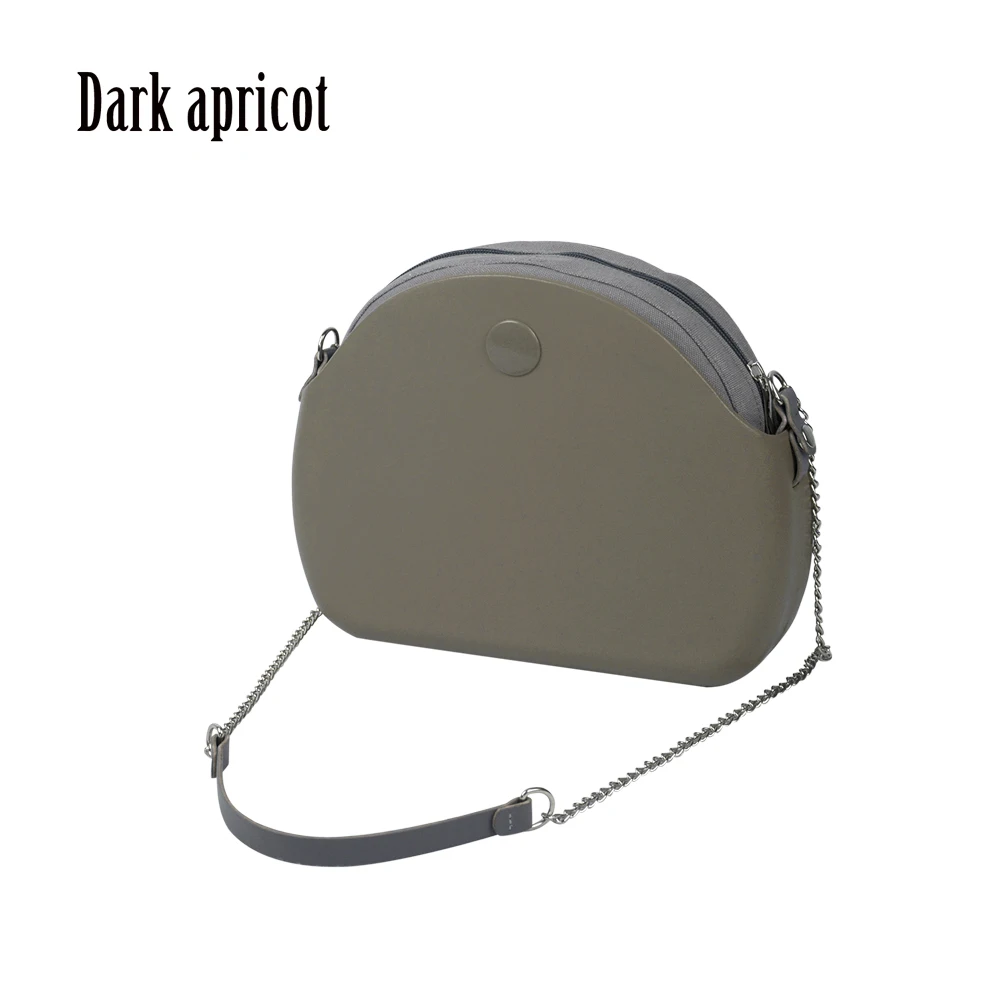 dark apricot Новинка, круглый светильник в виде Луны с длинной цепочкой, водонепроницаемый внутренний карман, резиновый силиконовый круглый лунный светильник Obag, женская сумка - Цвет: dark apricot
