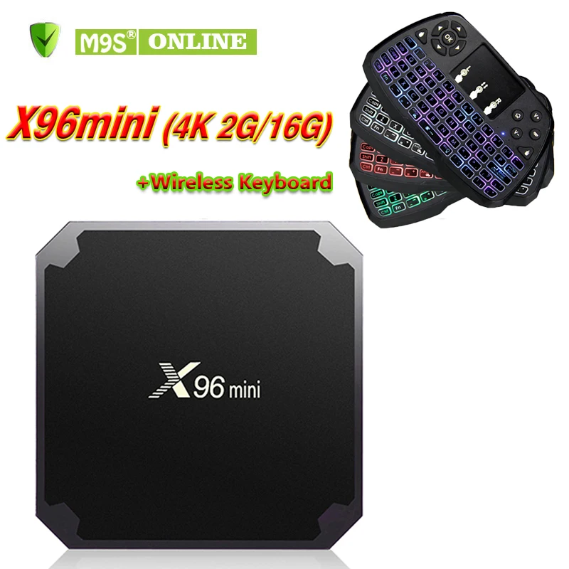 X96 MINI Android 7.1 Amlogic S905X Quad Core Smart Set-top Box RAM 2G 16G OTT HDMI H.265 2.4G WIFI Media Player A3 Air Mouse | Электроника