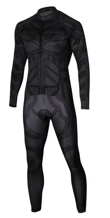 long suit Крутая спортивная одежда Spider, комплект из Джерси для велоспорта, Супермен, Бэтмен, Железный человек, Супергерой, длинный рукав, велосипедная одежда, униформа для мужчин, набор - Цвет: long suit