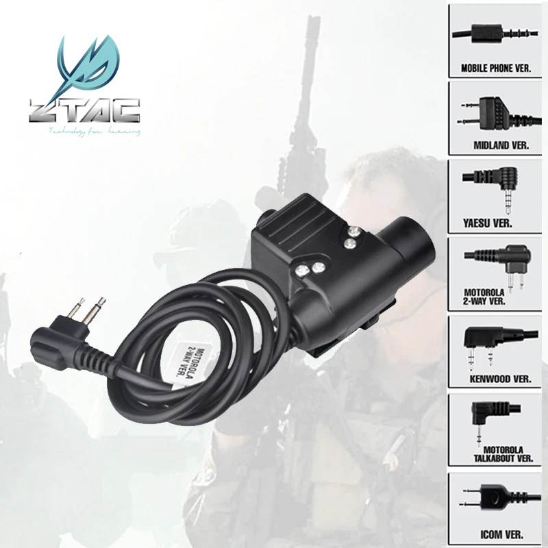 Z-TAC Airsoft Z-Tactical Bowman Evo III PTT Midland Kenwood Earphone For Shooting Arsoft ipsc Softair Radio Set ZTAC Headphones images - 6