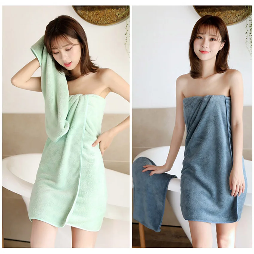 

2pcs Solid Bath Shower Towels Magic Soft Face Towel Plain Towel Set For Adult Kids 36*80cm + 150*75cm Toalla Serviette De Plage
