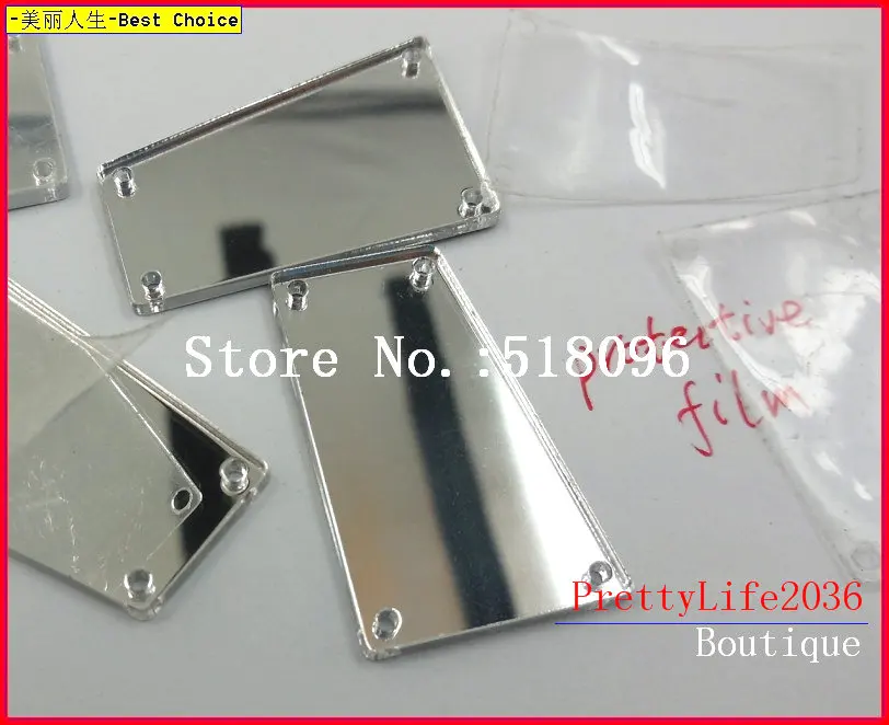 Зеркальные камни и кристаллы в современном стиле трапециевидные Стразы 22x34 мм