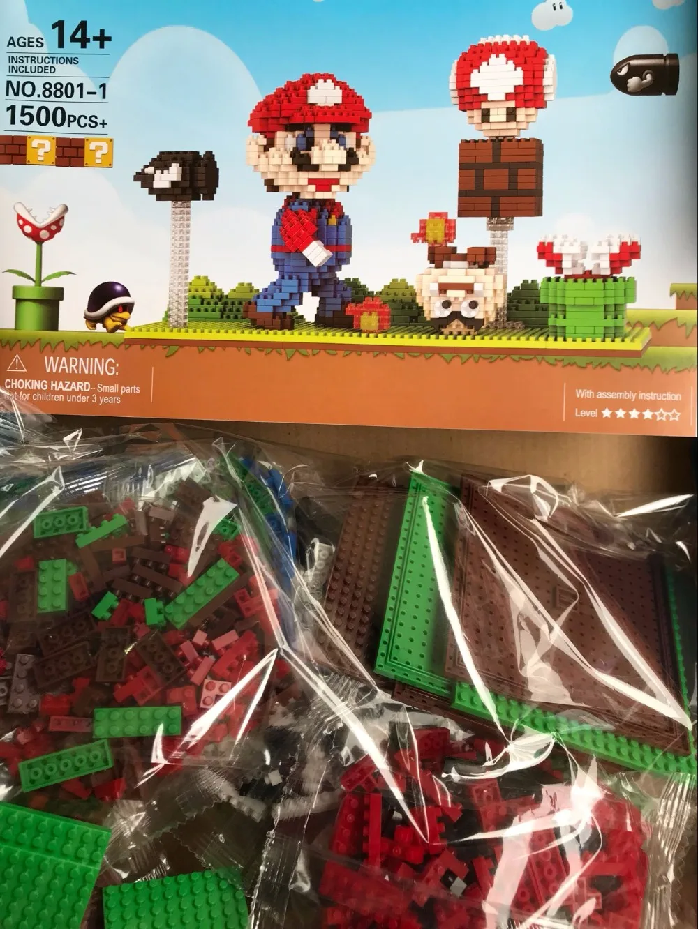 Micro Building blocks Cartoon Mario Model Toy Educational Bricks Anime Auction Figures Luigi Children Toys Kids brinquedos Gifts | Игрушки и