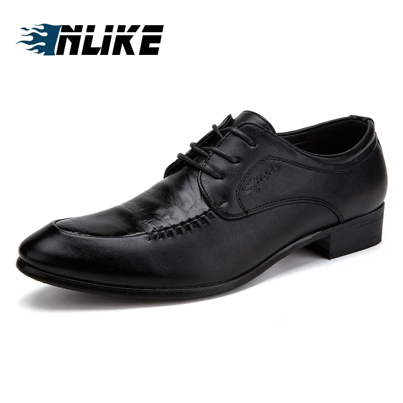 

INLIKE Men Pointed Toe Leather Shoes Men Wedding Oxfords Men Shoes Dress Formal Shoes dress shoes men