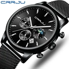 CRRJU мужские часы Reloj Hombre 2019 мужские s часы лучший бренд класса люкс кварцевые часы с большим циферблатом спортивные водонепроницаемые Relogio Masculino Saat