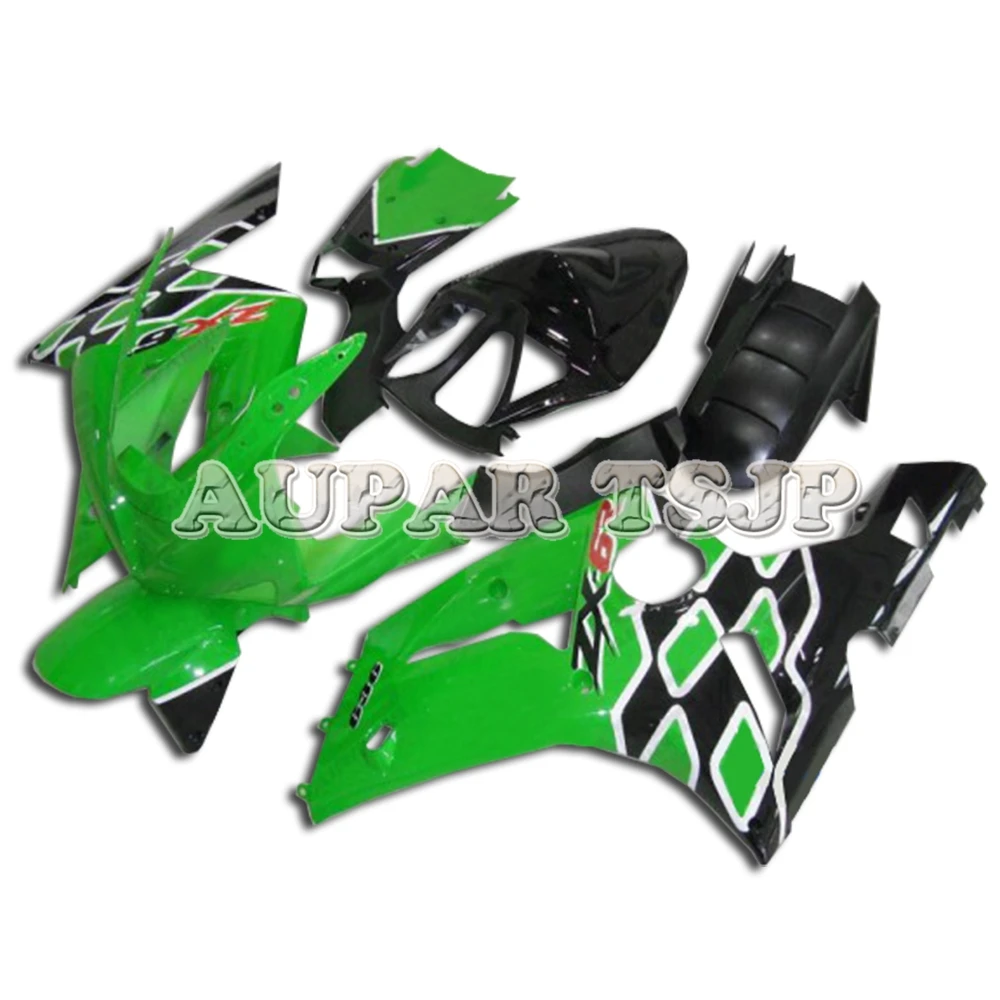 

Sportbike Bodywork Kit For Kawasaki ZX-6R 636 2003 2004 03 04 ZX6R ABS Injection Plastic Full Green Black Hulls Fairings
