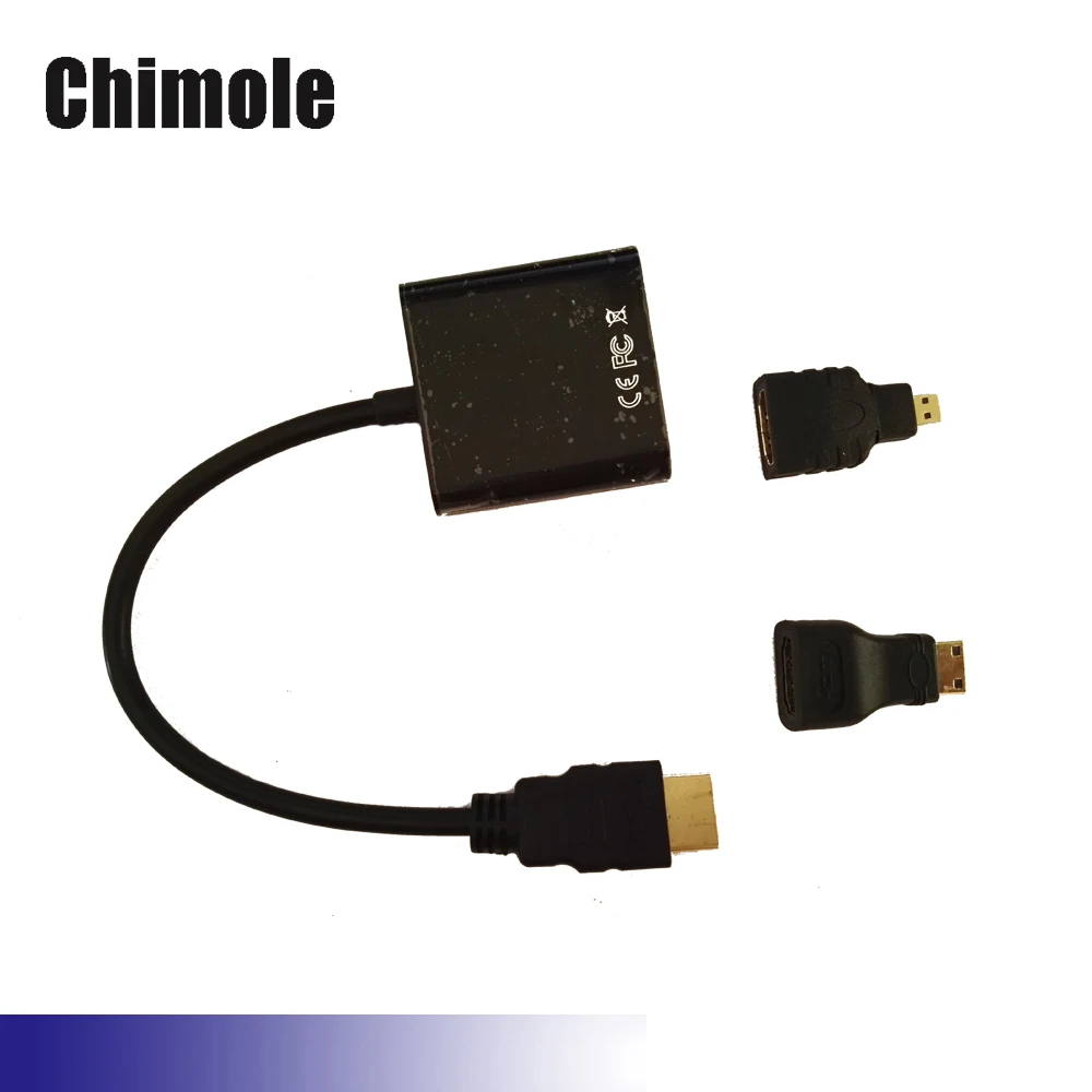 Для компьютера планшета ПК HDTV дисплей HD 1080 P мини HDMI микро переходник коннектор + к