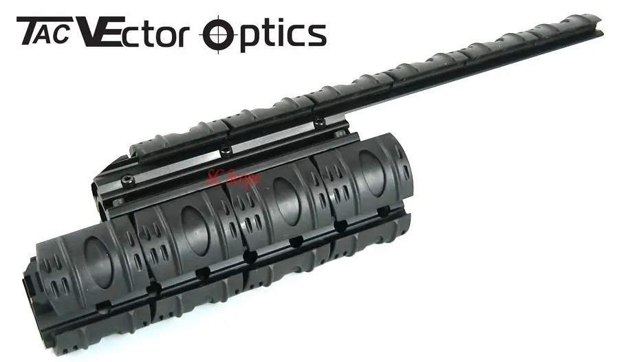 Saiga12 тактическая четырехъярусная система крепления на рельсах 15 &quotполностью