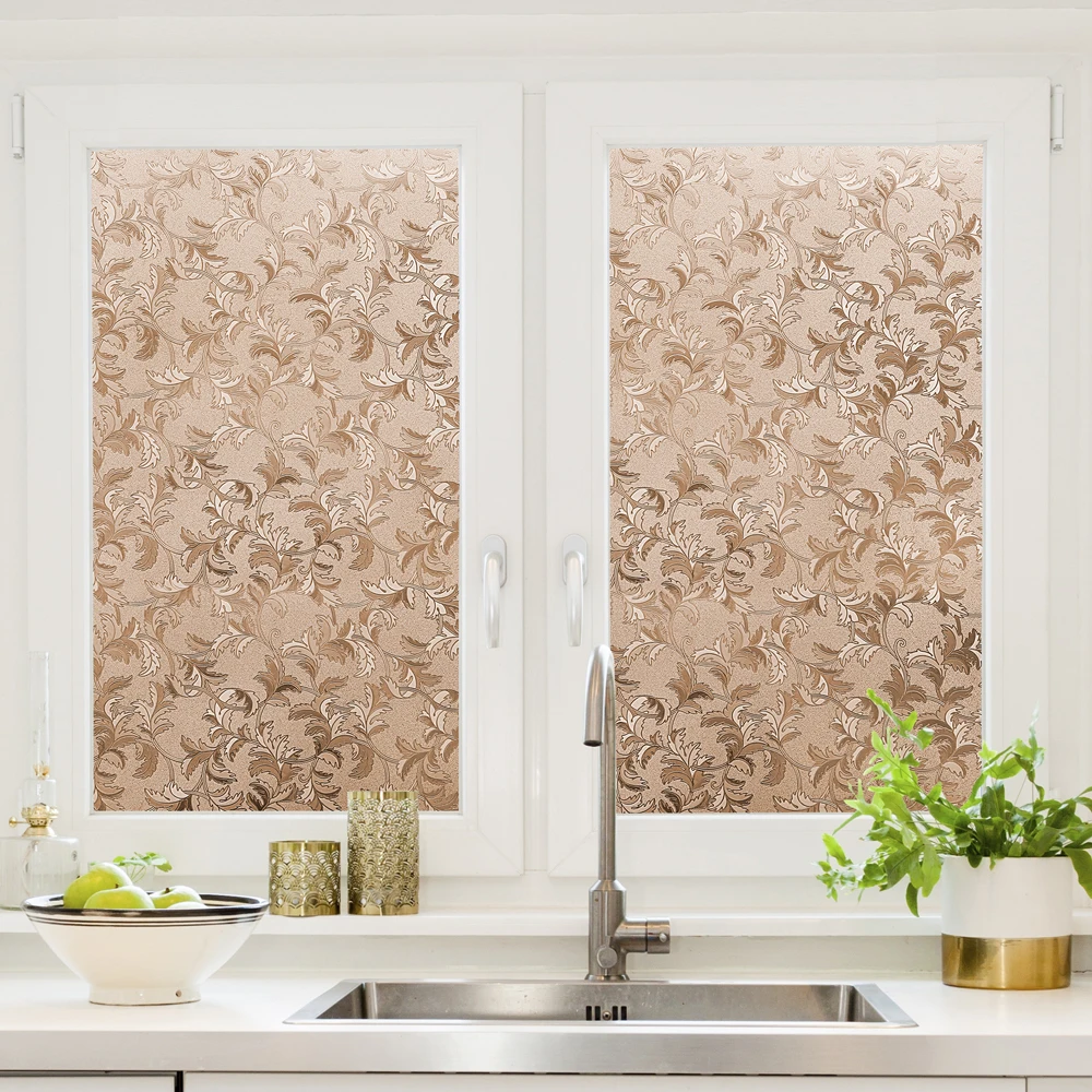 Fancy-fix PVC Waterproof window film No Glue Static sticker Decorative bathroom privacy protection Glass Sticker50/60*200 |