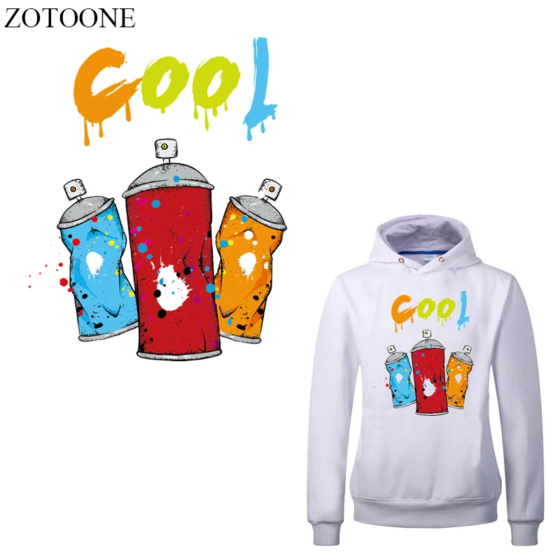 

ZOTOONE Cool Patch Iron-on Transfers for Clothing Iron Stickers Applique Heat Transfer Vinyl Thermal Press Stripes on Clothes