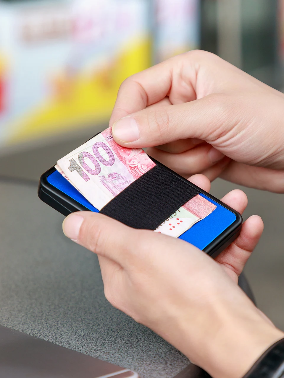 NewBring держатель для карт слайд кошелек RFID Блокировка металлический для мужчин женщин мужской женский чехол для карт кошелек