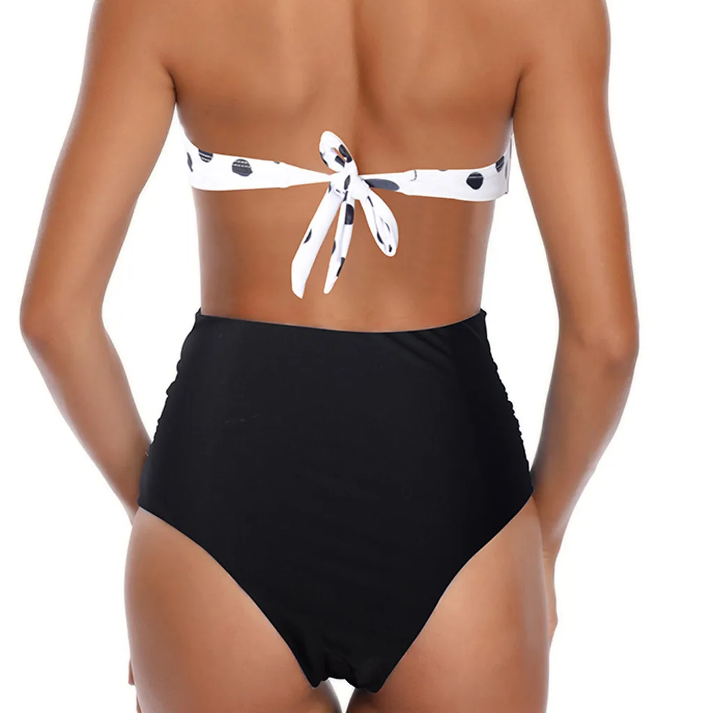 Женский слитный купальник с V образным вырезом в синюю полоску|Комбинезоны| |