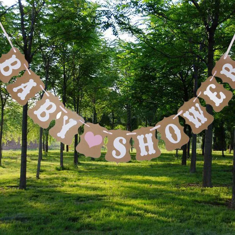 Baby Shower 3M Розовый Синий баннер его на день рождения девочки мальчика темы бумажные