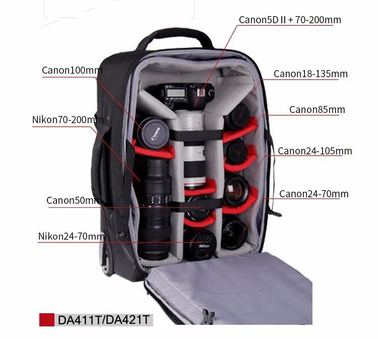 EIRMAI DA410T DA411T DA420T DA421T сумки для камер DSLR водонепроницаемый рюкзак многофункциональные сумки для камер EIRMAI тележка с большим пространством