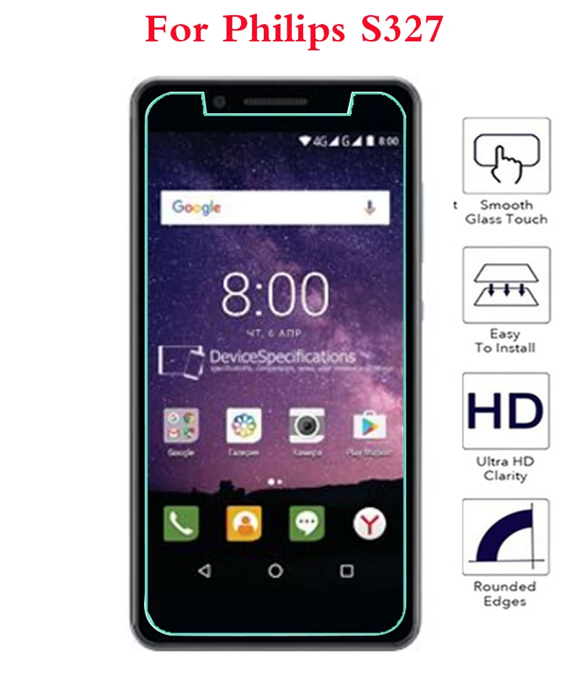 Для Philips S318 закаленное стекло 2.5D 9H защитная пленка взрывозащищенная для жк экрана