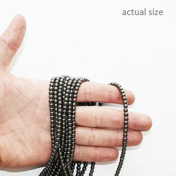 Гематитовые бусины круглые 4 мм полная прядь 16 &quot 110 бусин|beads mm|beads beadsbeads round |
