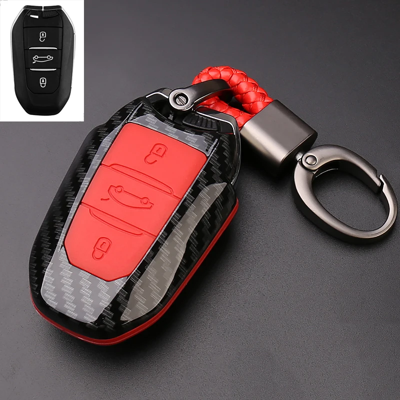 Чехол для автомобильного ключа из углеродного волокна Citroen C4L CACTUS C5 C3 C6 C8 Picasso Xsara