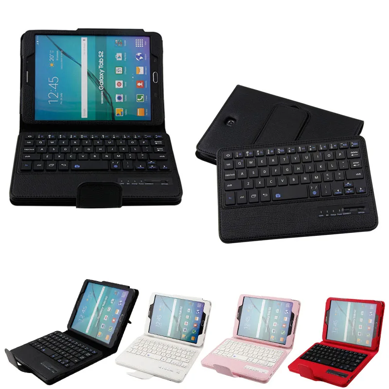 Новинка хит продаж чехол для планшета съемная Bluetooth клавиатура + PU подставка Samsung