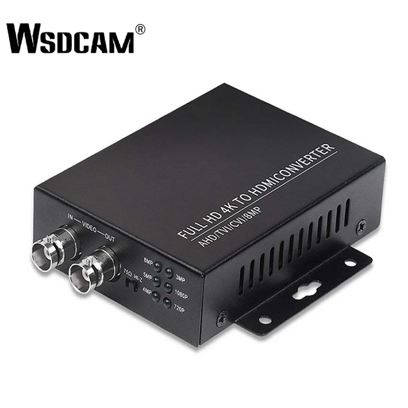 Wsdcam Auto Recognition 4K 720P/1080P TVI 8MP AHD 5MP CVI 5MP CVBS to HDMI Converter For Camera CCTV Tester Converter