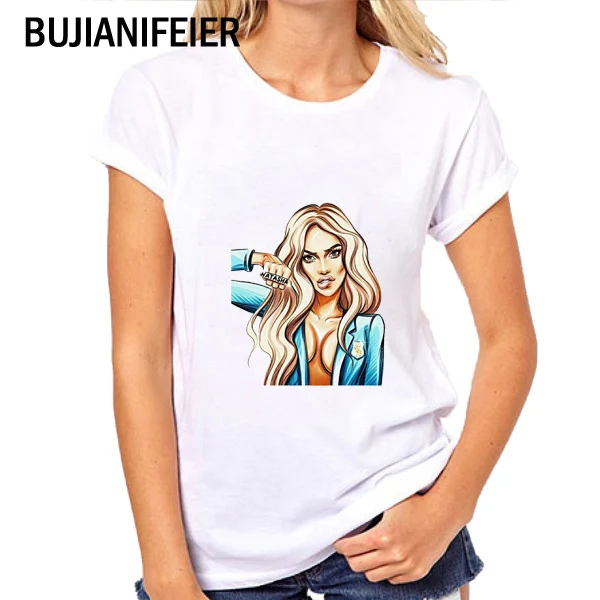 BUJIANIFEIER/Новые летние футболки с венком для девочек женская одежда короткими