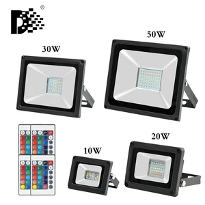 Светодиодный прожектор RGB 10 Вт 20 Вт 30 Вт 50 Вт, светодиодный водонепроницаемый отражатель с изменением цвета, уличный Точечный светильник 220 В, Лампа для проектора