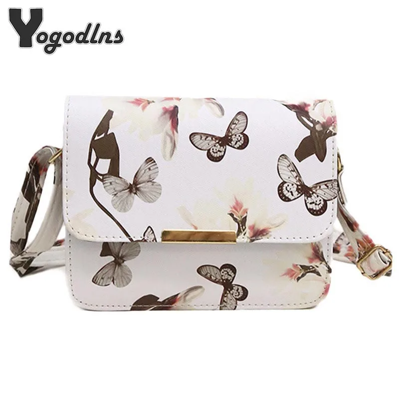 Женская Цветочная кожаная сумка через плечо сумочка в стиле ретро женская