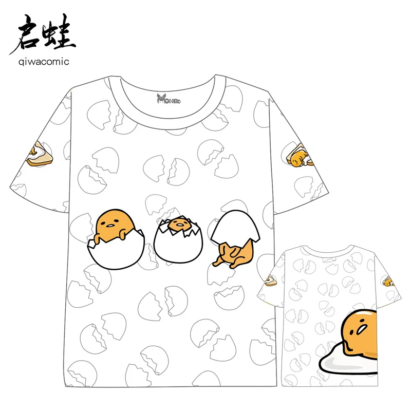 Hot Anime Gudetama T shirt Lazy balls Men Women Short Sleeve Summer Cosplay Costumes Tops Unisex t Cartoon | Мужская одежда